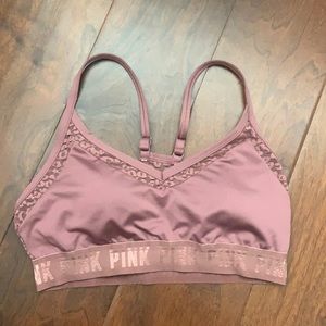 Pink sports bra